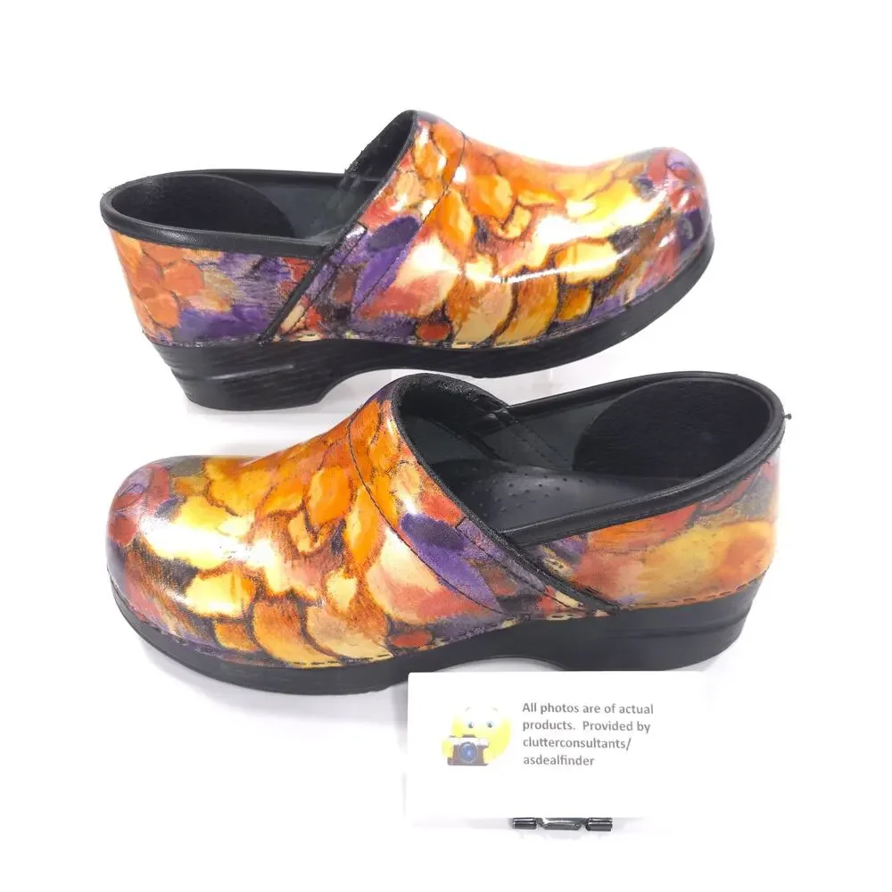 Dansko Casual Nursing Mule Clog Shoe Womens Size 11 41 606998202 Yellow Orange